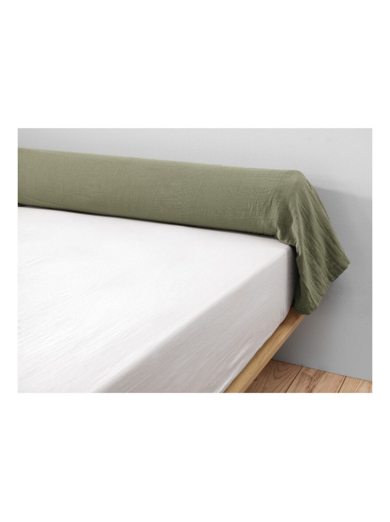 Taie de traversin - L'effet papillon - 100% gaze de coton 125 gr/m² Vert foncé - Kiabi