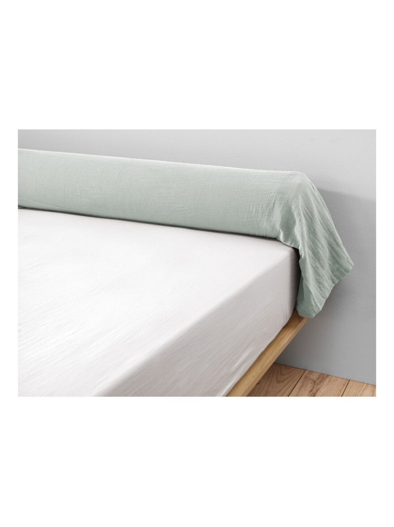 Taie de traversin - L'effet papillon - 100% gaze de coton 125 gr/m² Vert tilleul - Kiabi