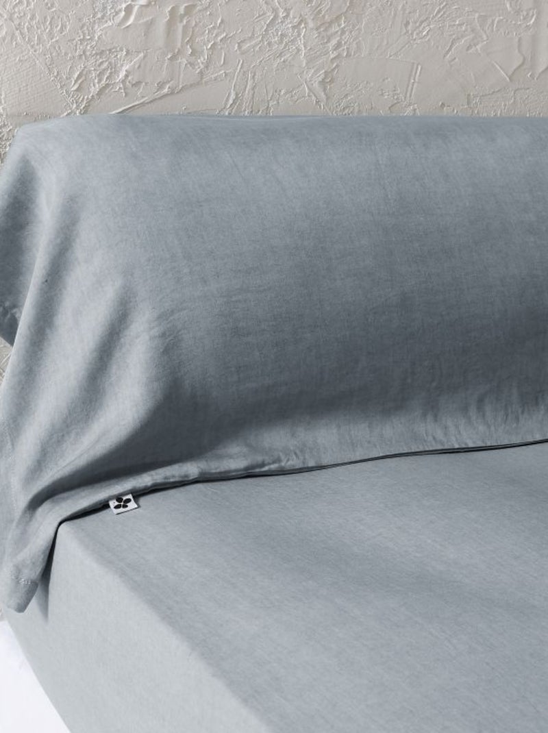 Taie de traversin - L'effet papillon - 100% Lyocell (Tencel lavé ) Gris foncé - Kiabi