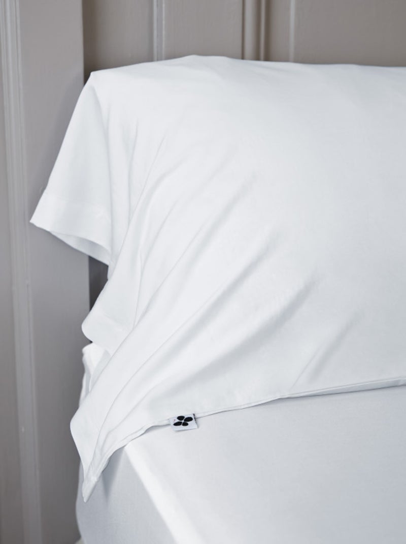 Taie de traversin - L'effet papillon - 100% Viscose de bambou 120 fils/cm² Blanc Perlé - Kiabi