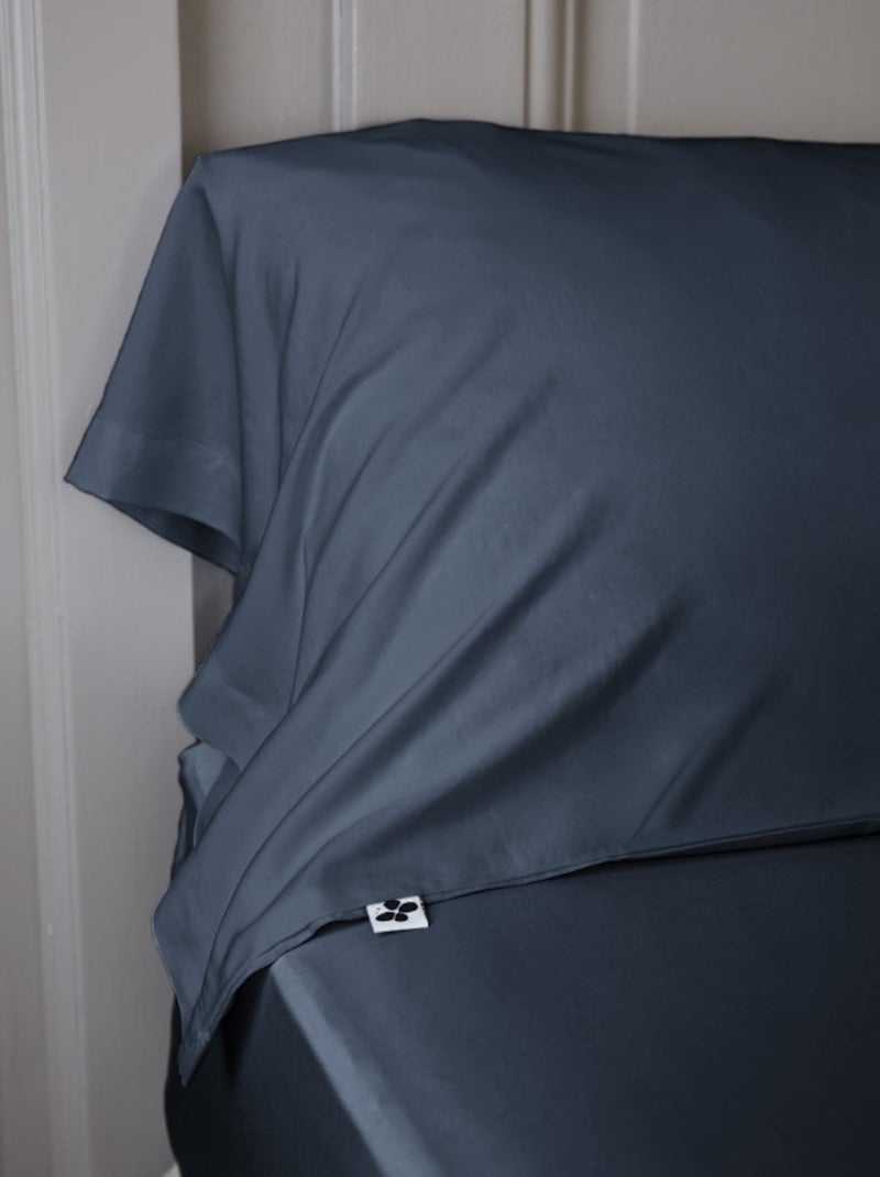 Taie de traversin - L'effet papillon - 100% Viscose de bambou 120 fils/cm² Bleu nuit - Kiabi