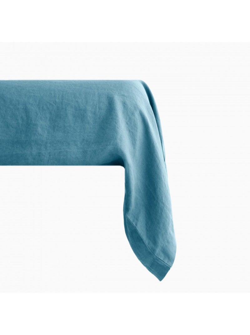 Taie de traversin - Vent du Sud - Pur Coton teint lavé 63 fils/cm² Bleu turquoise - Kiabi