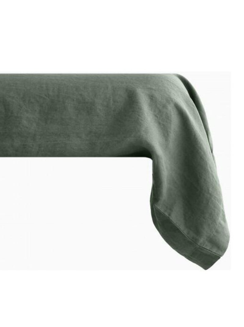 Taie de traversin - Vent du Sud - Pur Coton teint lavé 63 fils/cm² Vert sapin - Kiabi