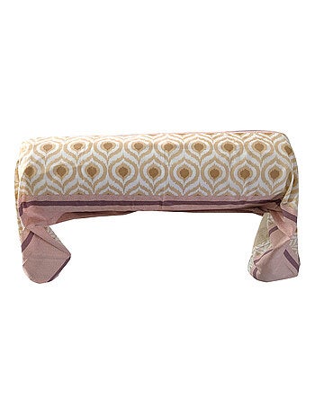 Taie de traversin 100% coton INOUK rose/beige