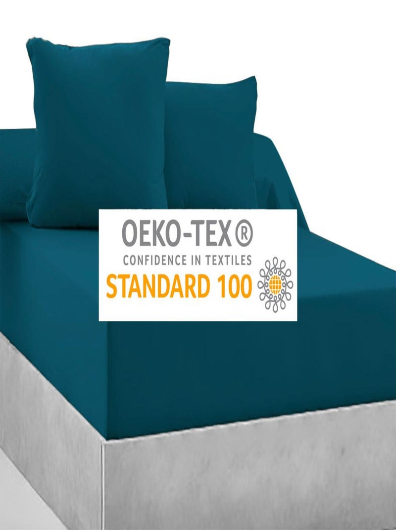 Taie de Traversin 45 x 185 cm - Bleu Canard Bleu canard - Kiabi