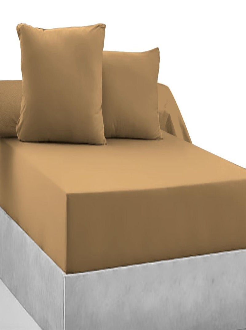 Taie de Traversin 45 x 185 cm - Ocre Moutarde - Kiabi
