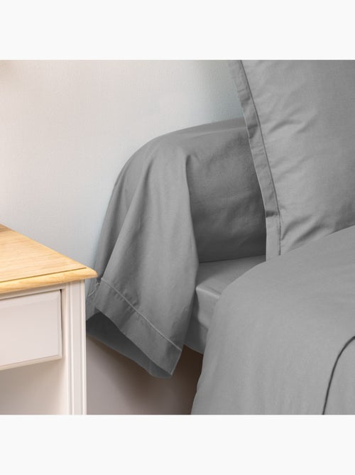 Taie de traversin 85 x 185 cm Horizon Gris souris - Kiabi