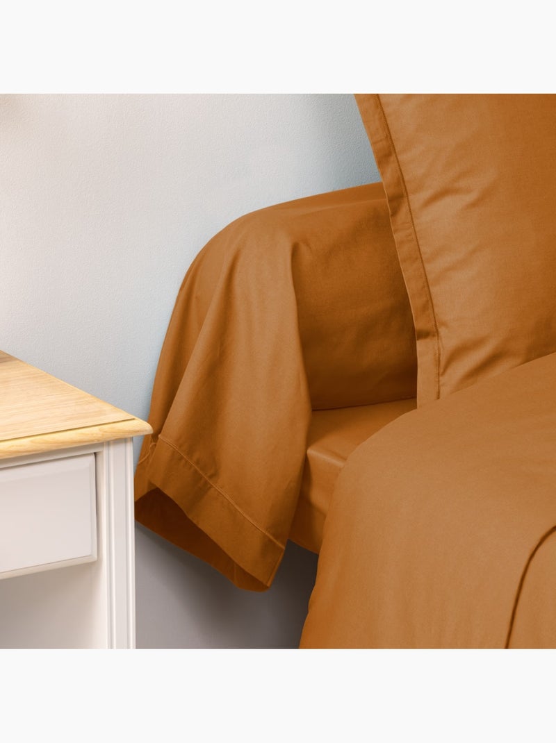 Taie de traversin 85 x 185 cm Horizon Jaune cumin Jaune - Kiabi