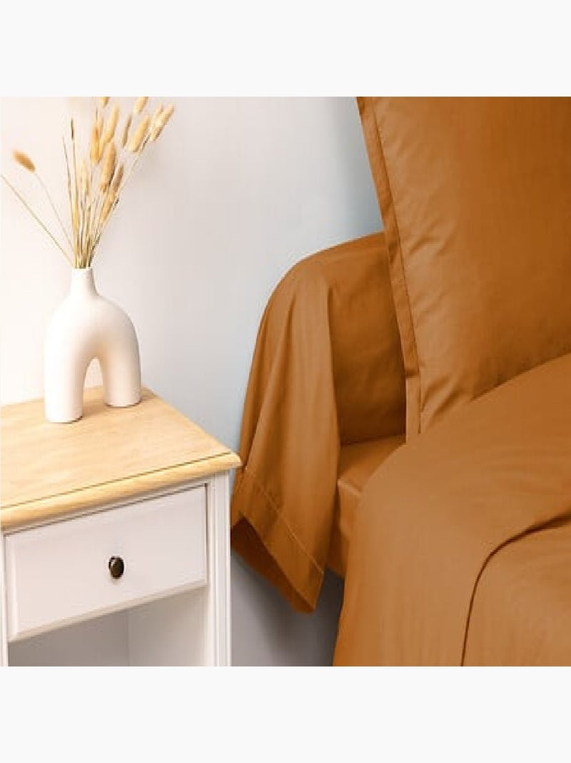 Taie de traversin 85 x 185 cm Horizon Jaune cumin Jaune - Kiabi