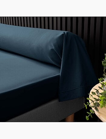 Taie de traversin 85 x 185 cm Percale de coton bleu nuit