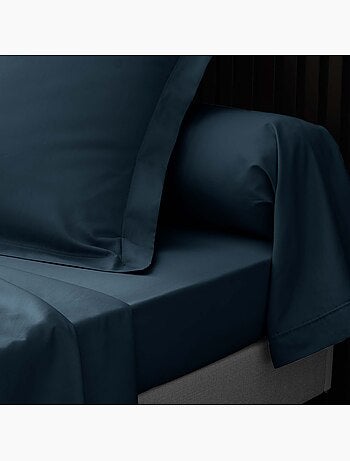 Taie de traversin 85 x 185 cm Percale de coton bleu nuit