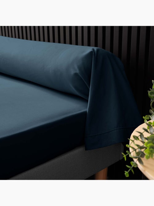 Taie de traversin 85 x 185 cm Percale de coton bleu nuit - Kiabi