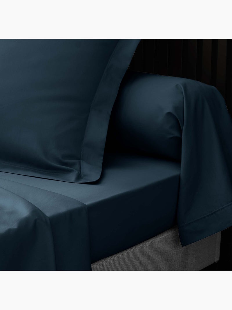 Taie de traversin 85 x 185 cm Percale de coton bleu nuit Bleu nuit - Kiabi