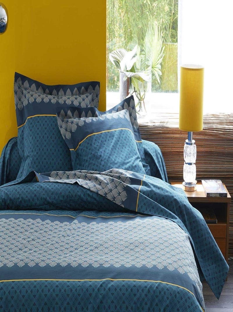 Taie de Traversin "Art Déco" Bleu - Kiabi