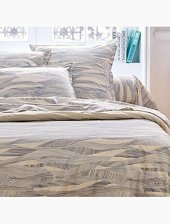 Taie de traversin coton 57 fils motif ondulé