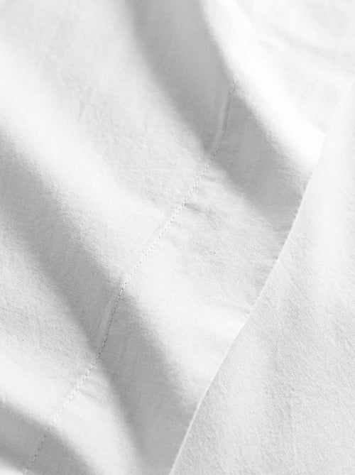 Taie de traversin coton lavé - Kiabi Taie de traversin coton lavé - Kiabi