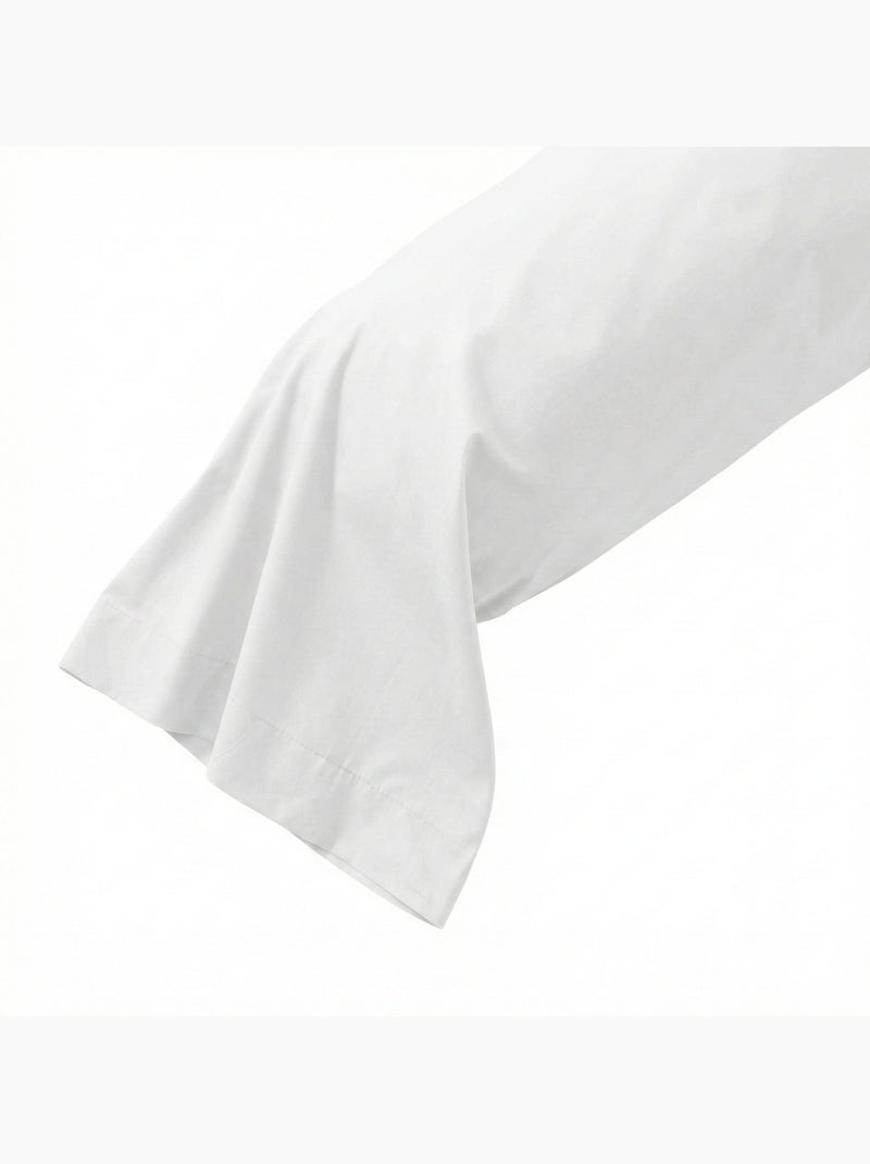 Taie de traversin coton percale Blanc - Kiabi