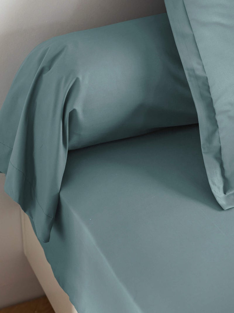 Taie de traversin coton percale Bleu - Kiabi