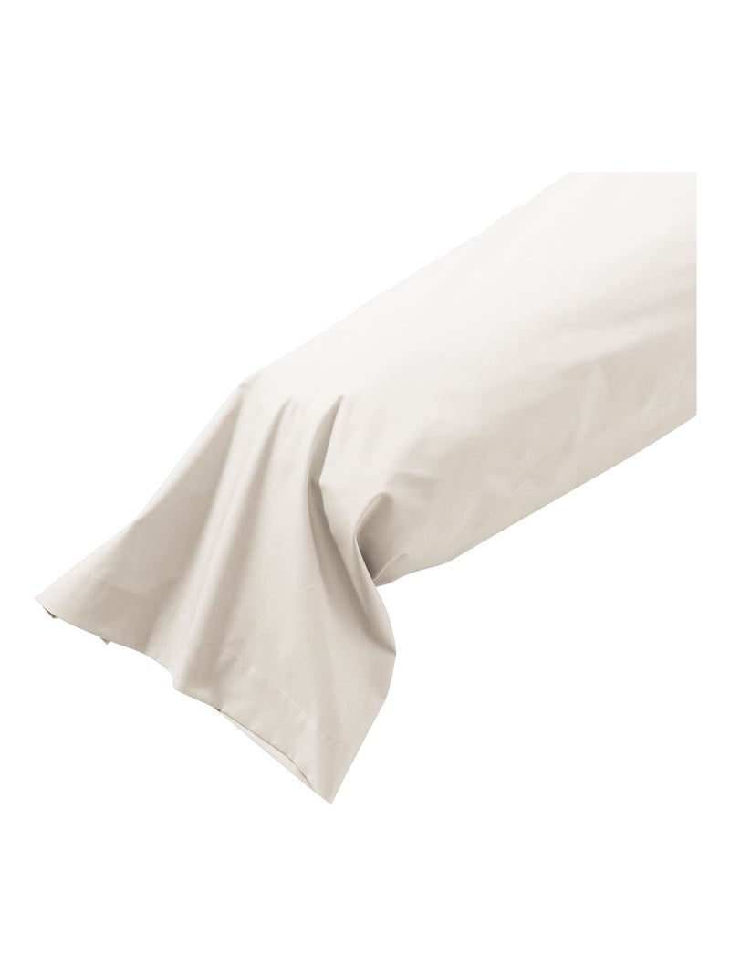 Taie de traversin coton percale Ecru - Kiabi