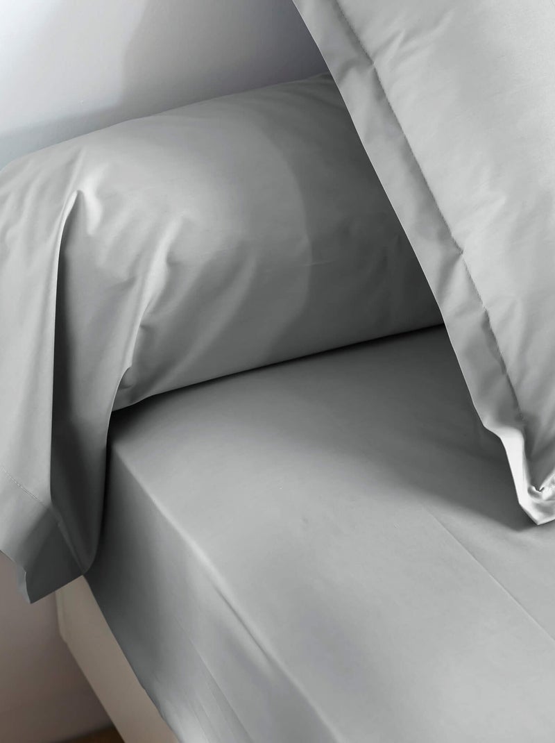 Taie de traversin coton percale Gris - Kiabi