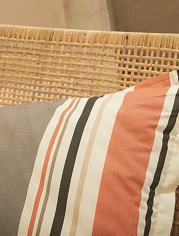 Taie de traversin coton rayures bayadère