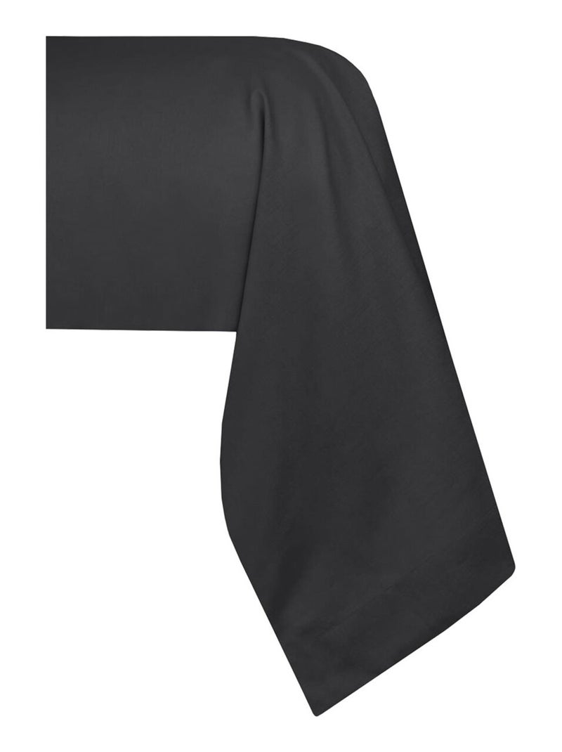 Taie de traversin Élysée 45 x 185 cm en percale de coton gris anthracite - Kiabi