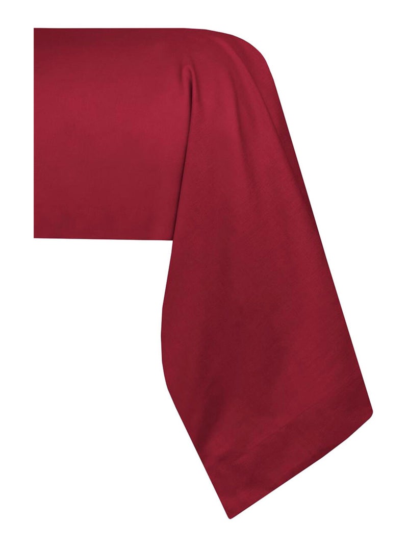 Taie de traversin Élysée 45 x 185 cm en percale de coton Rouge - Kiabi
