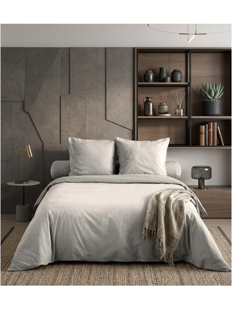 Taie de traversin en coton Eden Beige - Kiabi