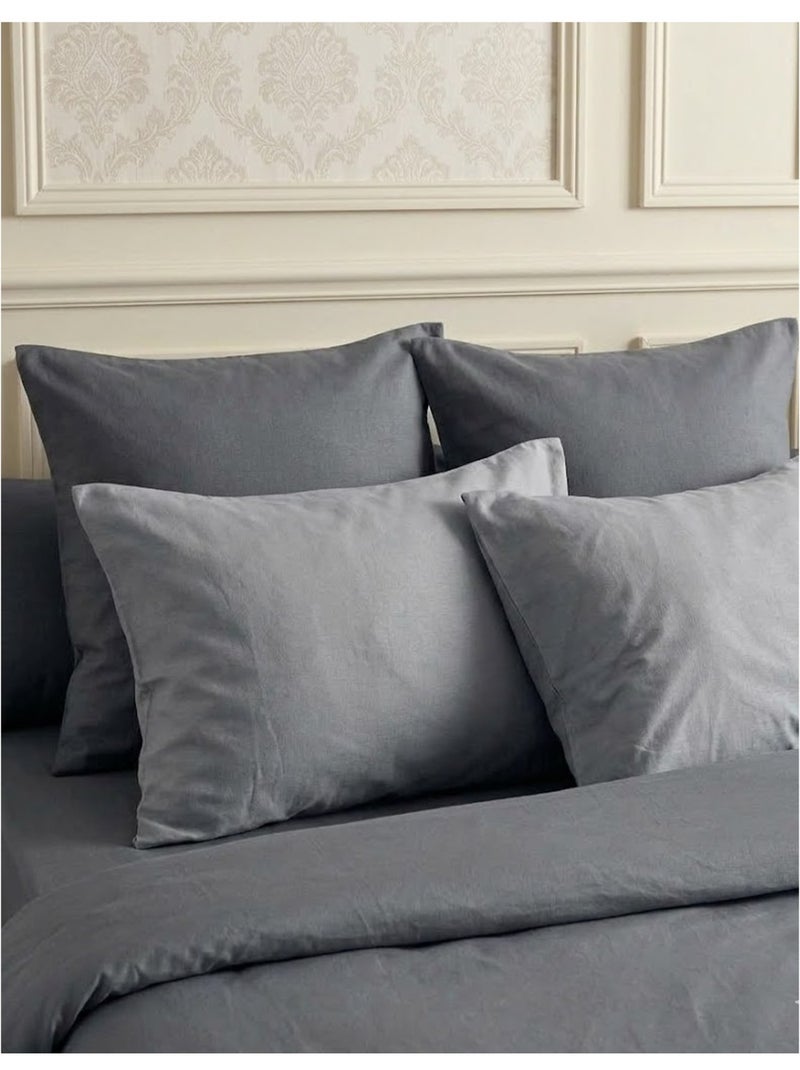 Taie de traversin en coton Eden Gris - Kiabi