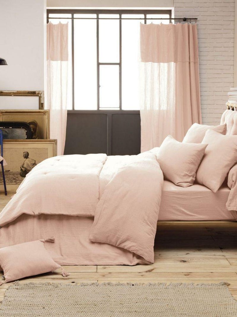 Taie de Traversin en Gaze de Coton Rose - Kiabi