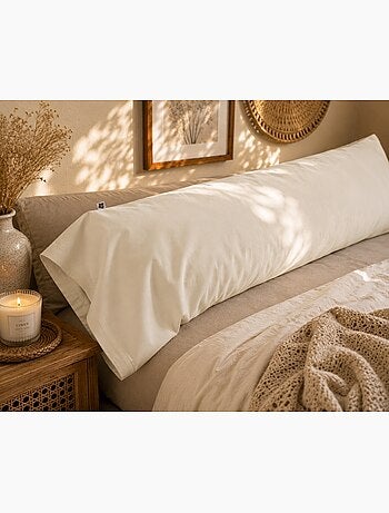 Taie de traversin en percale de coton perrine