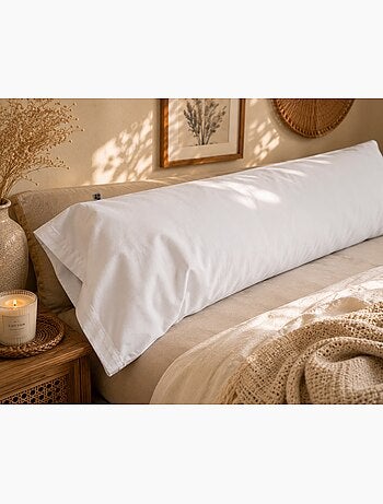 Taie de traversin en percale de coton perrine