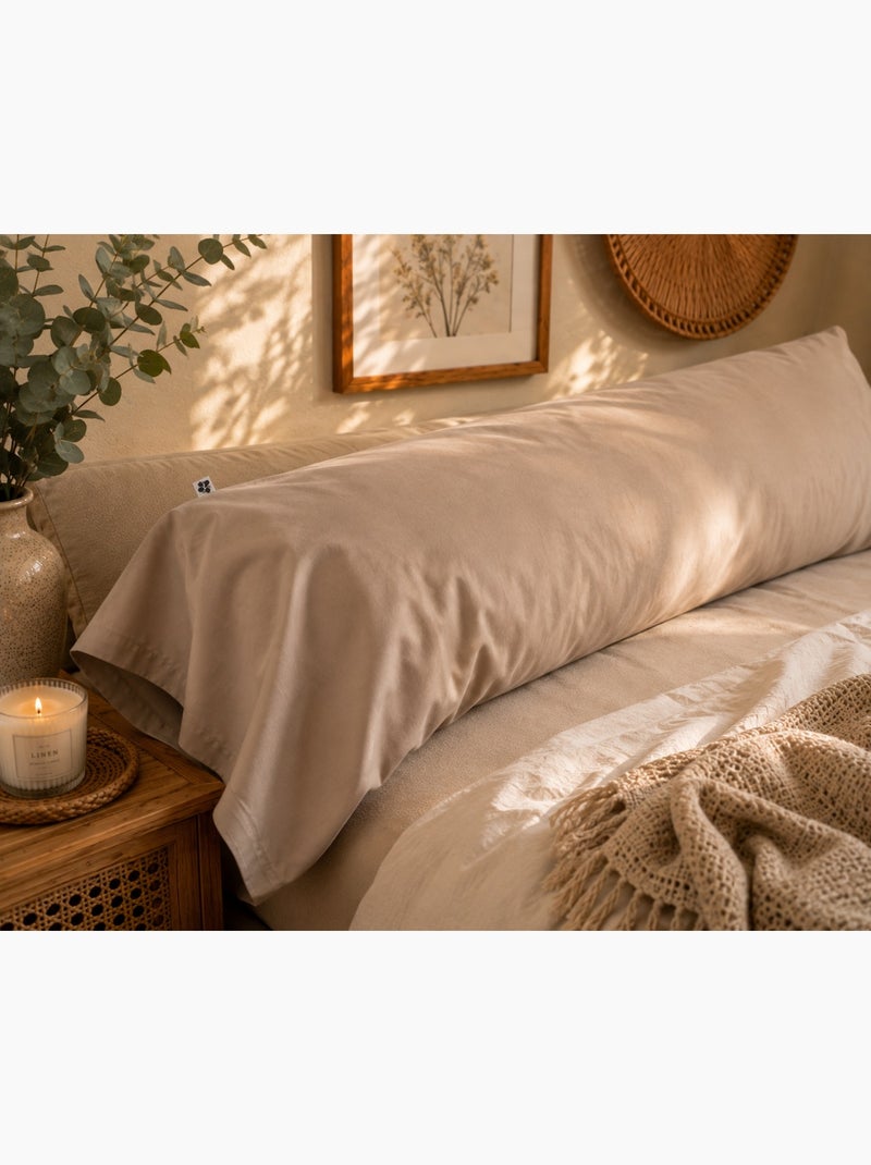 Taie de traversin en percale de coton perrine Gris clair - Kiabi