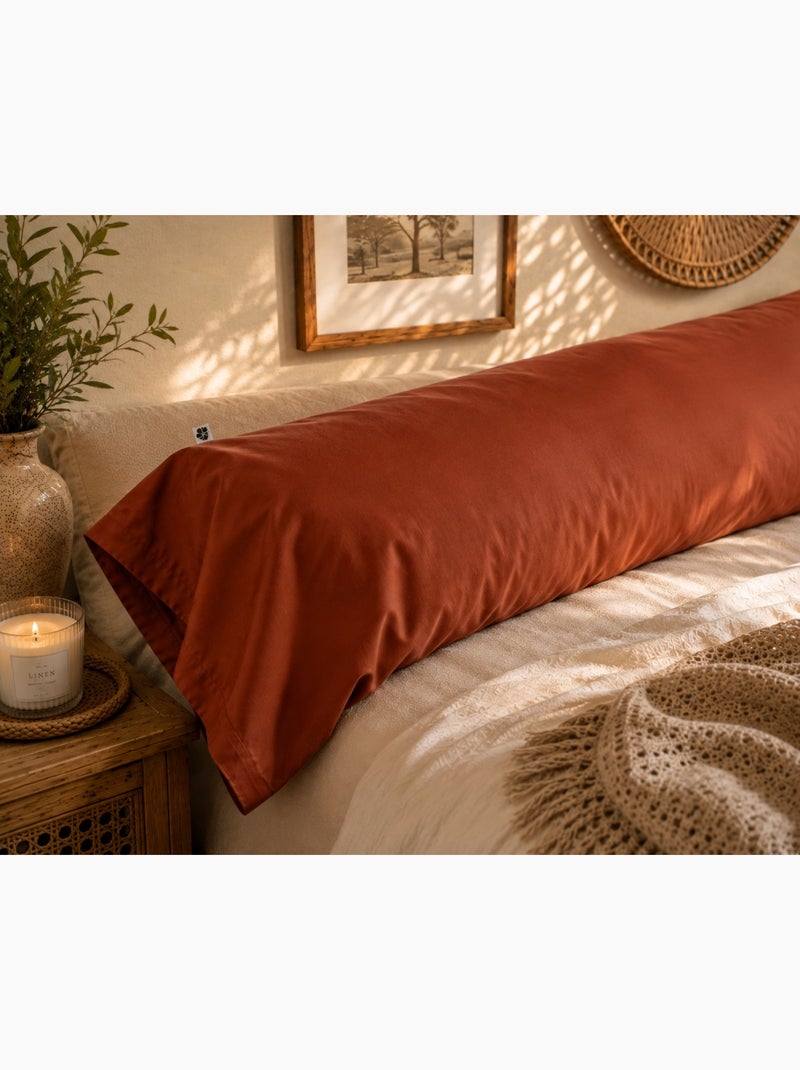 Taie de traversin en percale de coton perrine Tomette - Kiabi