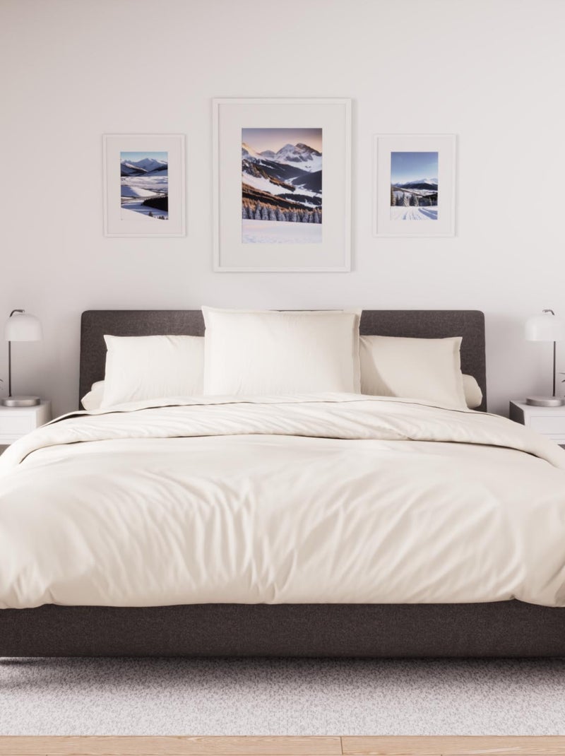 Taie de traversin en polycoton PERCALE, par Soleil d'ocre Ecru - Kiabi