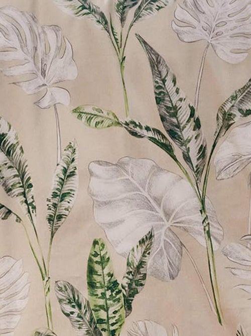 Taie de traversin en satin aux impressions exotiques - Kiabi