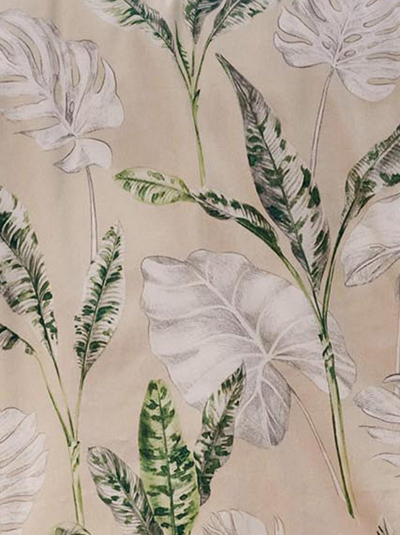 Taie de traversin en satin aux impressions exotiques Beige - Kiabi