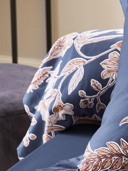Taie de traversin en satin Botanic - Kiabi