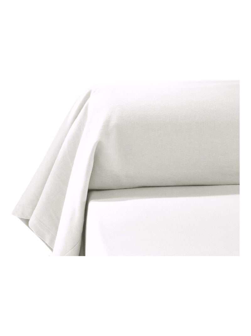 Taie de traversin flanelle Blanc - Kiabi