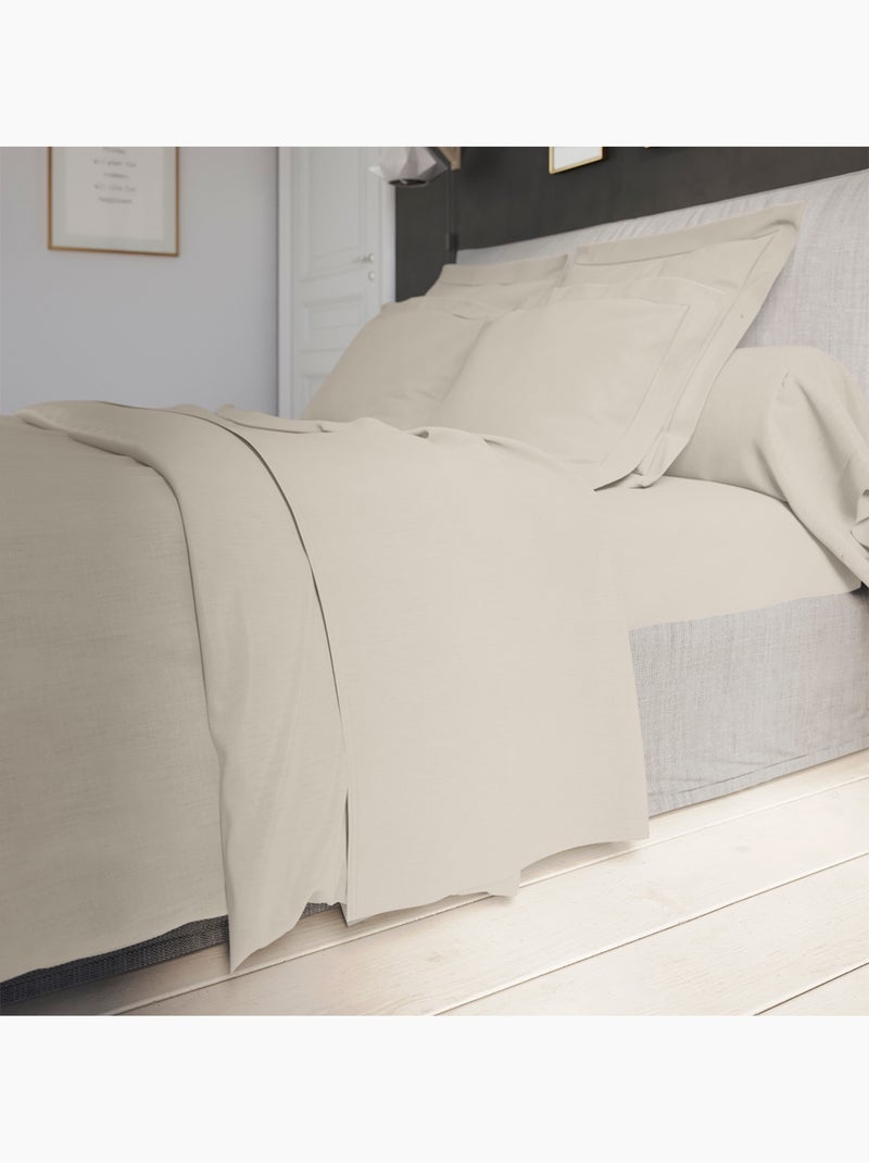 Taie de traversin Influence Percale   - DODO Beige coquille - Kiabi