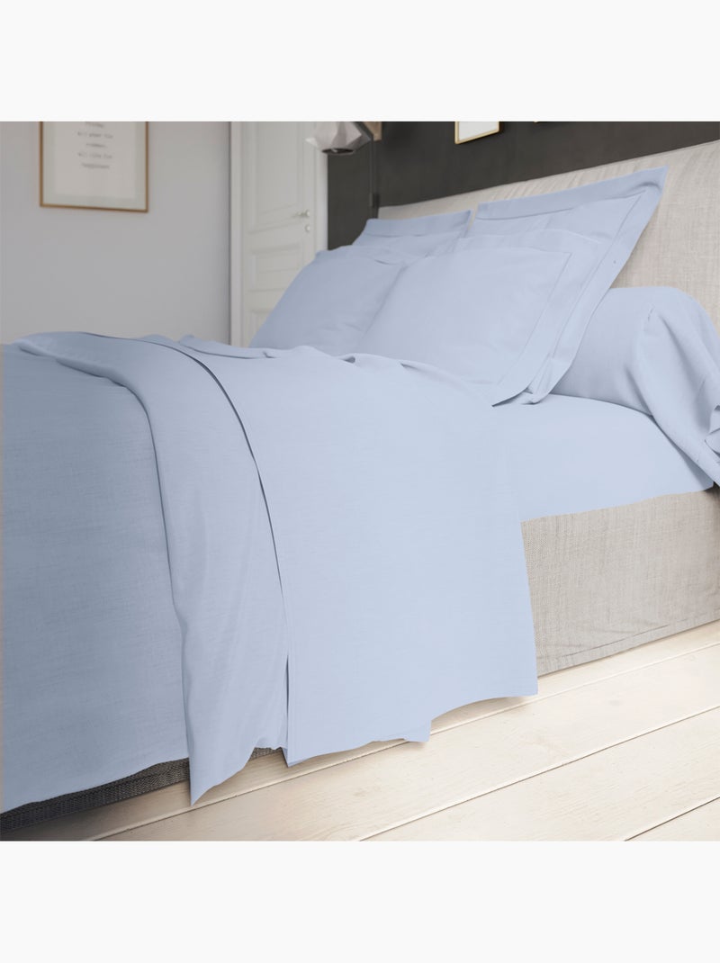 Taie de traversin Influence Percale   - DODO Bleu Gris - Kiabi