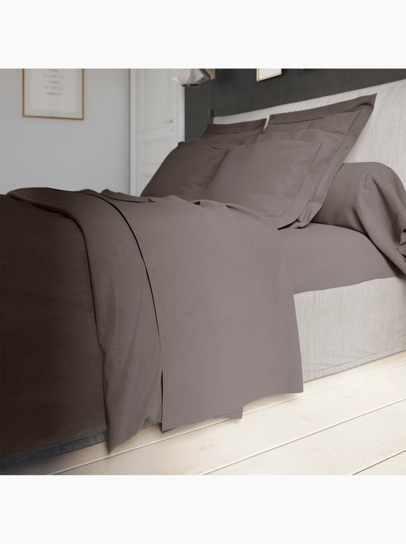 Taie de traversin Influence Percale   - DODO Gris taupe - Kiabi