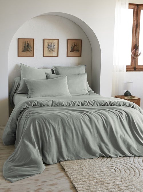 Taie de traversin lyocell uni Collection Lysandre - Kiabi Taie de traversin lyocell uni Collection Lysandre - Kiabi