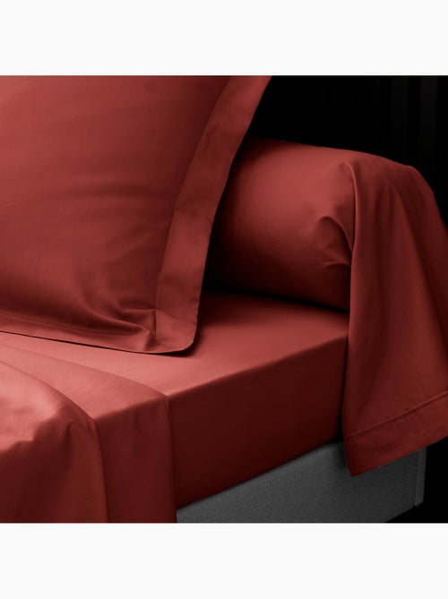 Taie de traversin percale de coton 78 fils – point bourdon - Kiabi