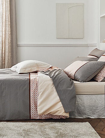 Taie de traversin percale de coton GABIN ÉPICE