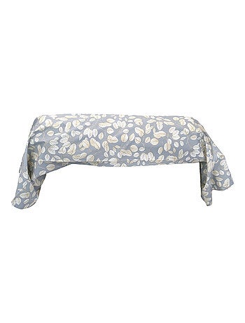 Taie de traversin percale de coton LISON GRIS