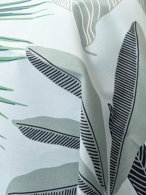 Taie de traversin percale de coton MOOREA PACIFIC bleu cobalt - Kiabi
