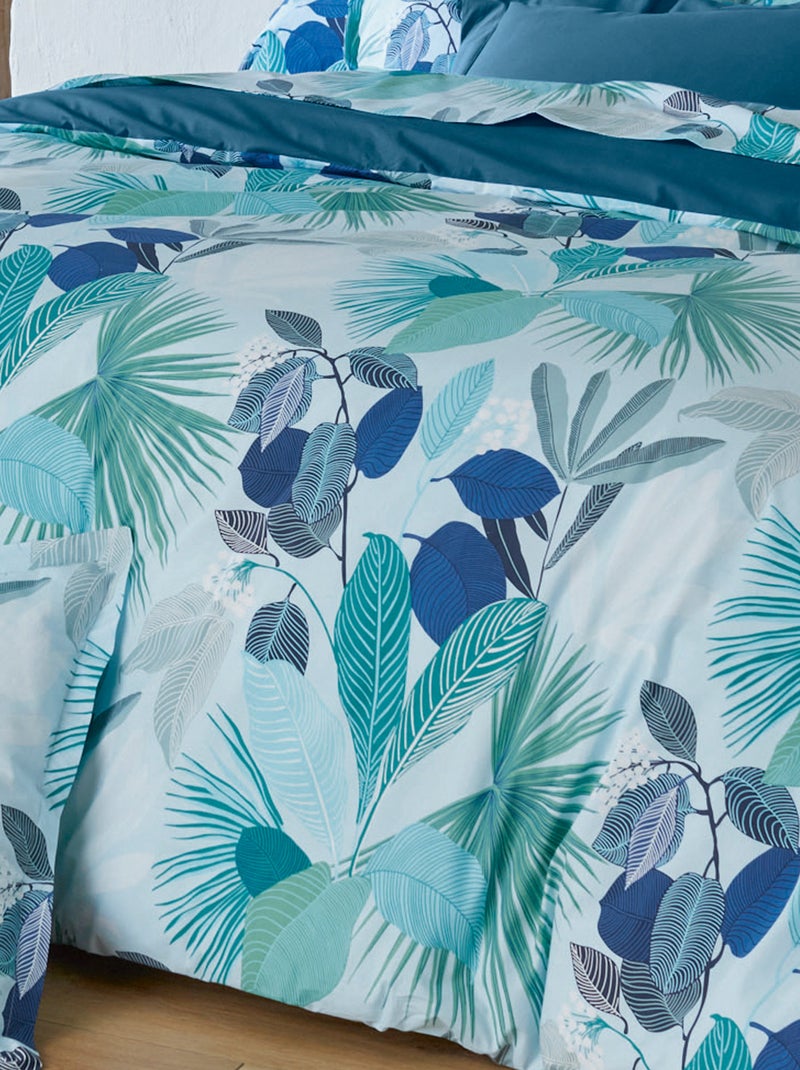 Taie de traversin percale de coton MOOREA PACIFIC bleu cobalt Bleu cobalt - Kiabi