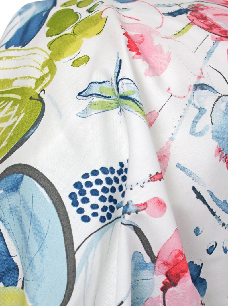Taie de traversin percale de coton NENUPHAR Gris clair - Kiabi