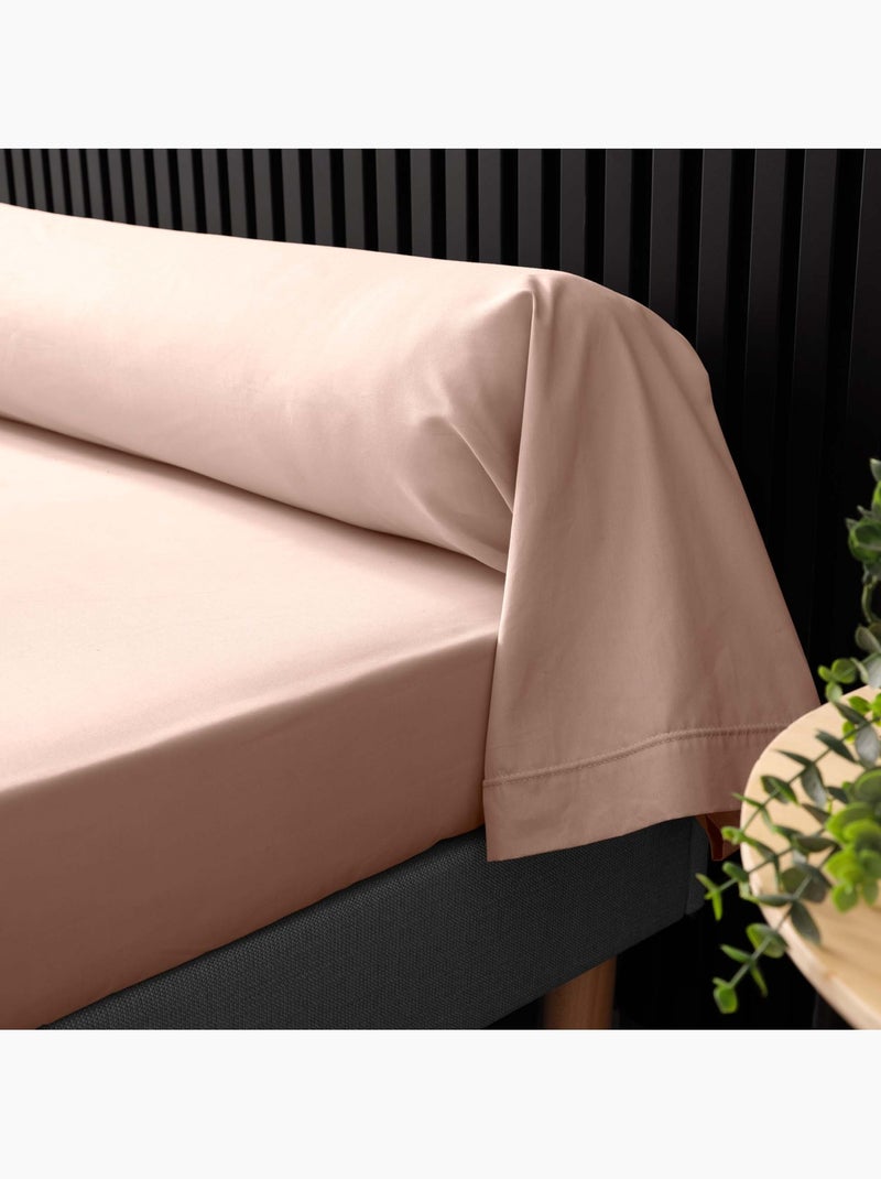 Taie de traversin percale de coton ORIGINE Rose - Kiabi